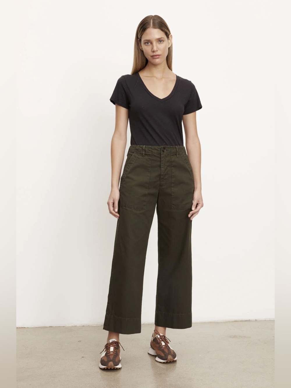 Velvet by Graham & Spencer Pant – Wide-Leg Cotton Trousers– Utility Pants